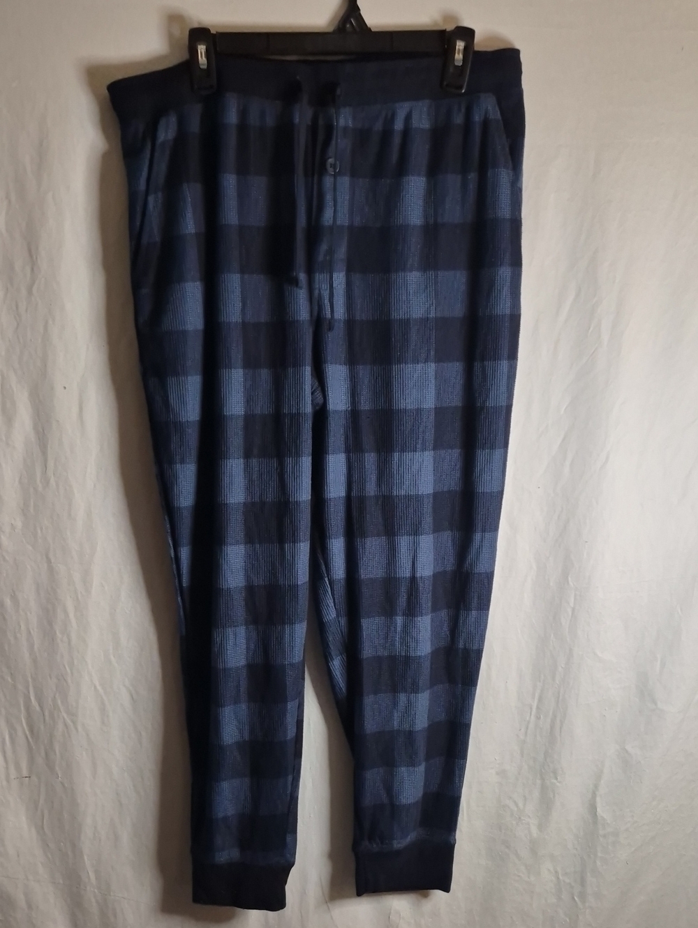 George Blue Plaid Jogger Sweatpants